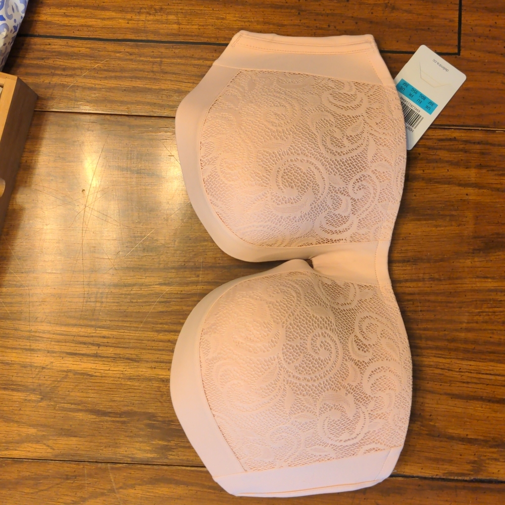 Delimira Adobe Rose Lace Strapless Bra 36F